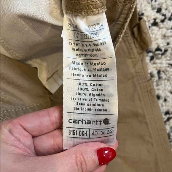 Carhartt Men’s Loose Fit Canvas Utility Work Pants BN0151-M Size 40x32 NWT - Picture 6 of 9